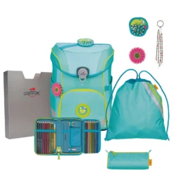 DerDieDas ErgoFlex Easy Exclusive LED - Schulranzen Set 5 Tlg. 950g