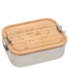 LÄSSIG Lunchbox Stainless Steel Bamboo 18 Cm - Brotzeitbox