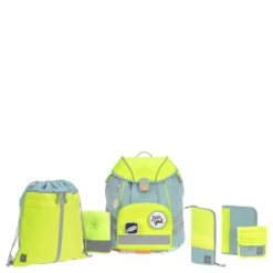 LÄSSIG School Set Flexy Unique - Schulranzen Set 7tlg. (Neon Modell)