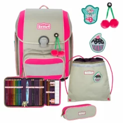Scout Genius DIN - Schulranzen Set 4 Tlg. Mit Turnbeutel