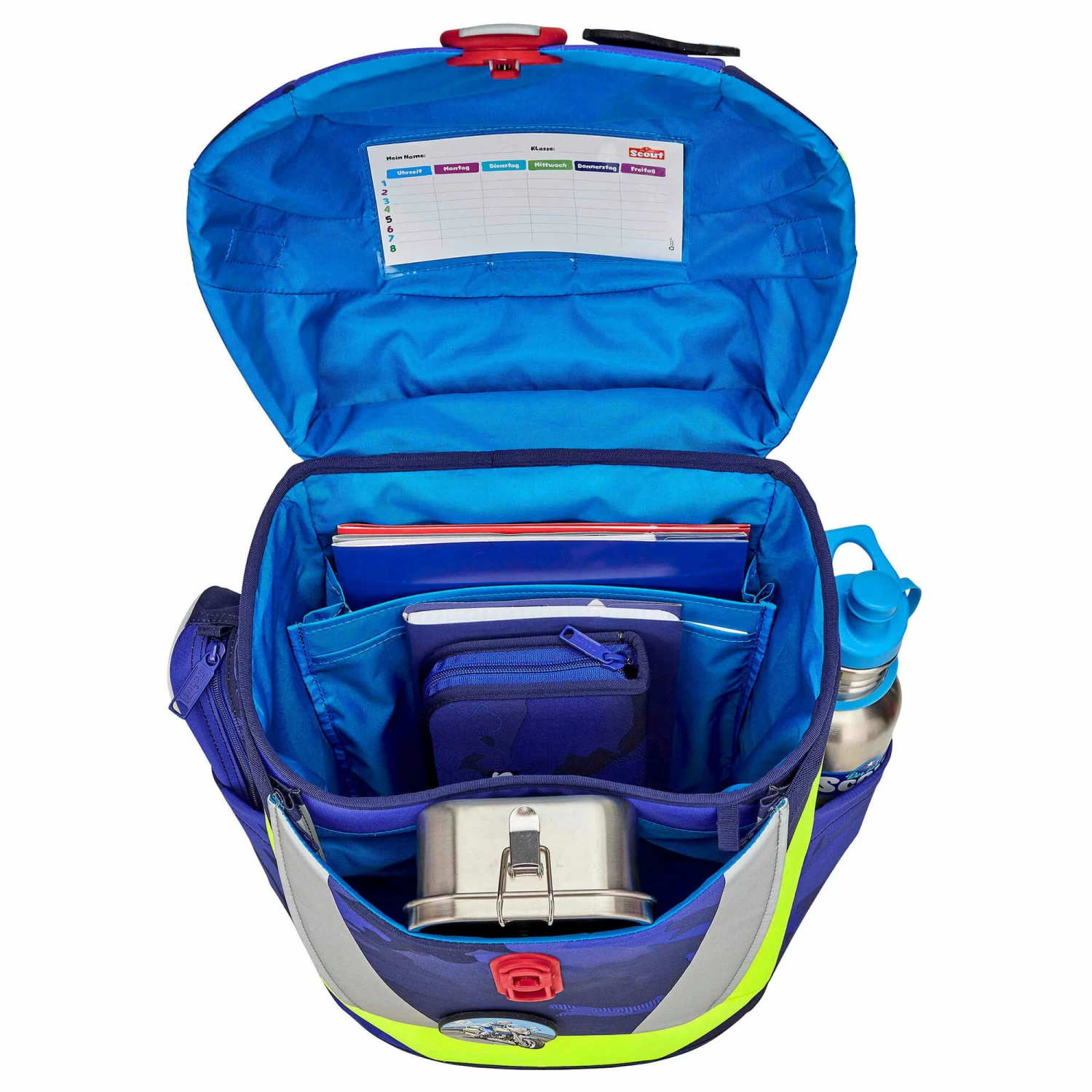 Scout Sunny II DIN - Schulranzen Set 4tlg. Scout Sunny II DIN - Schulranzen Set 4tlg. -Ergobag Sales Store Scout Sunny II DIN Schulranzen Set 4tlg Blue Police 73450721600 5
